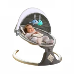 High Quality Timing Mosquito Net Baby Bed Automatic Cradle Swing Baby Cradle Rocking with Hanging Toy