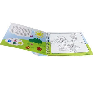 High Quality useful Non-toxic Magic Water Coloring  Water drawing Book with a magic pen magic scracth book
