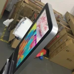 Hight Quality Low Price lcd display monitor stand floor advertising players digital signage kiosk with newspaper rack