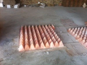 Himalayan natural Salt Lamp pyramid shape wooden base