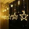 Holiday Lighting 138 LED Fairy Star Curtain String  Garland Decoration Christmas Wedding Light