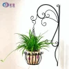 Home and garden decor metal plant hanger planter with bracket wrought iron crafts metal plant Hanging Basket