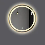 Home Décor Art Mirrors Silver Copper Free Round Makeup Vanity Touch Switch Bathroom Mirror