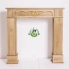 Home Decoration Hand Carved wooden Fireplace, Solid Paulownia Wooden Fireplace Mantel