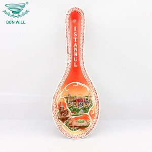 Home decoration table ware hand painted restaurant ceramic spoon holder