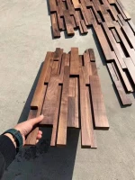 Home hotel veneer decorative solid wood mosaic wall cloth recycled panel