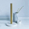 Home Paper Towel Holder, White Marble