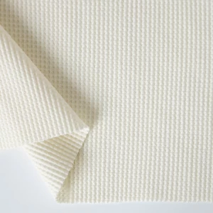 Hot 97%Cotton 3%Spandex 280GSM Stretch Waffle Fabric for Garment Co0014-36