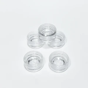 Hot sale Concentrate Container jar PS clear cosmetic small wax oil container acrylic clear jar 5ml CC jar