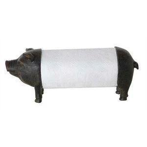 Hot sale Custom Handmade Creative Cute Resin Pig Toilet Paper Holder