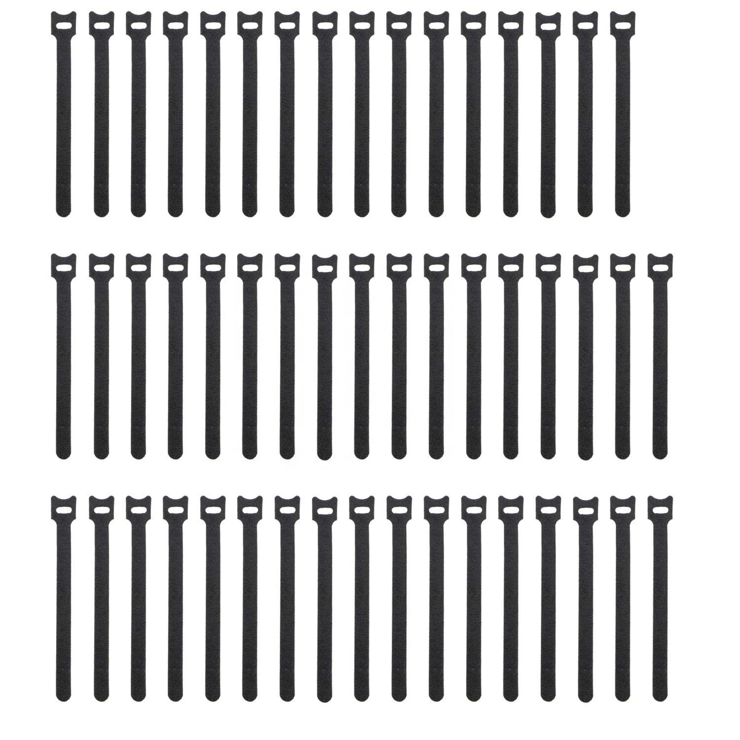 Hot sale manufacturers selling black back to back hook and loop cable ties
