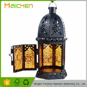 Hot sale Morocco style metal hanging Hurricane Lantern for wedding favor