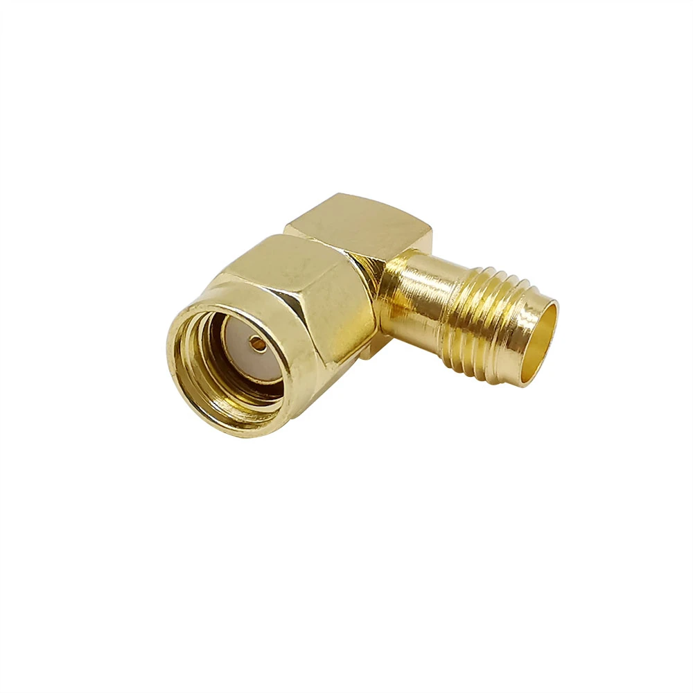 Hot Sale SMA Female to RP SMA Female Connector Right Angle wifi Antenna Adapter