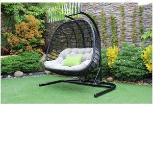 Hot sale wicker affordable outdoor patio balcony swing chair set furniture on sale