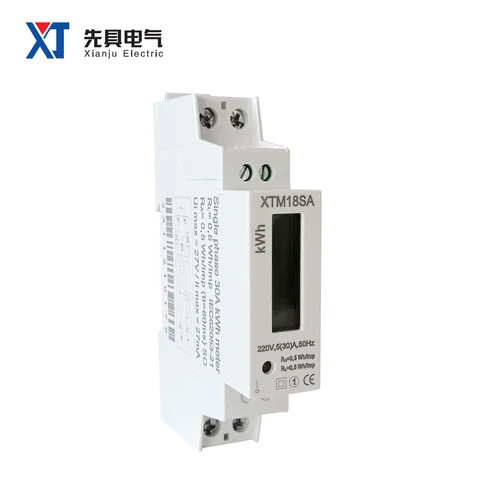 Hot Sale XTM18SA KWH Electricity Meter Single Phase 1P Watt Hour Meter Household Electronic 35MM Din Rail Installation Mounted