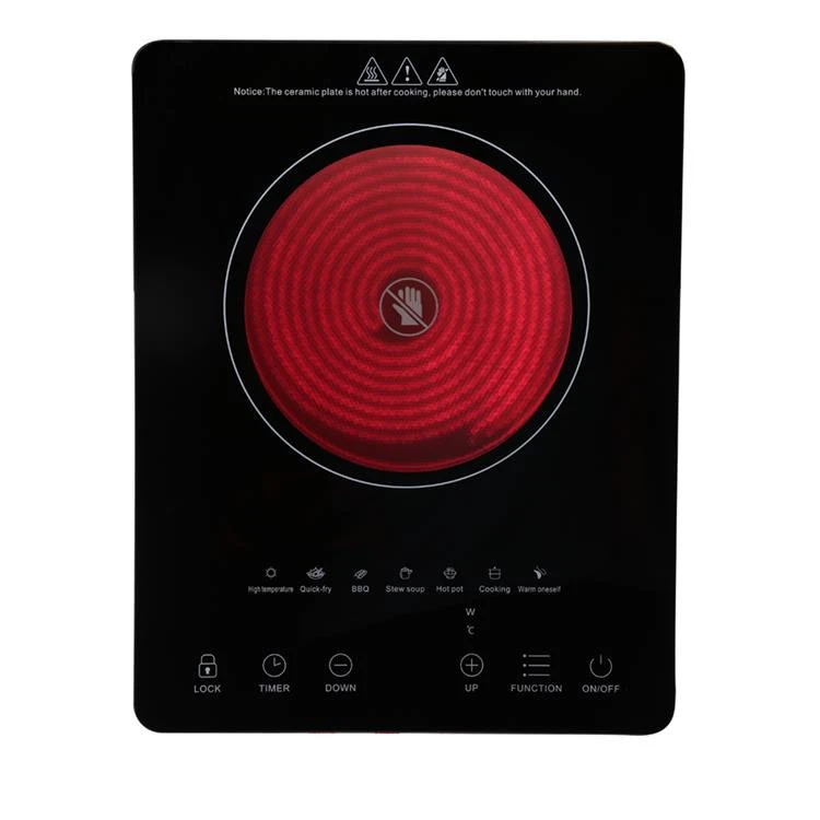 Hot sell 2000W Golden Color Aluminium Alloy National Electric Infrared Cooktop, Desktop Stove