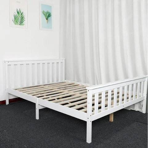 Hot-selling customized easy-to-assemble wooden platform bed solid New Zealand pine bed frame