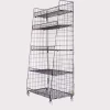 Hot Selling Supermarket 5 Tier Metal Wire Free Standing Storage Floding Shelves