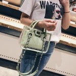 Hot Selling Transparent Embroidery Thread Plaid Shoulder Bags Composite Bag Women Chain Messenger Bag Jelly Purse Handbags