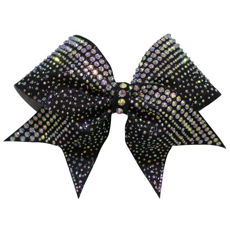 Hot Sold  High Quality Glitter Cheer Hair bow Beautiful Cheerleading Accessories Wholesale Cheer Team Hair Bows