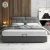 Import HUI JU YOU PIN	Cloth art bed Nordic master bedroom high box storage marriage bed 1.8m INS net red soft bed from China