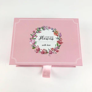 {In Stock}China Suppliers Retail Custom Logo Printed Cosmetic Packaging Boxes Paper Gift Box With Ribbon