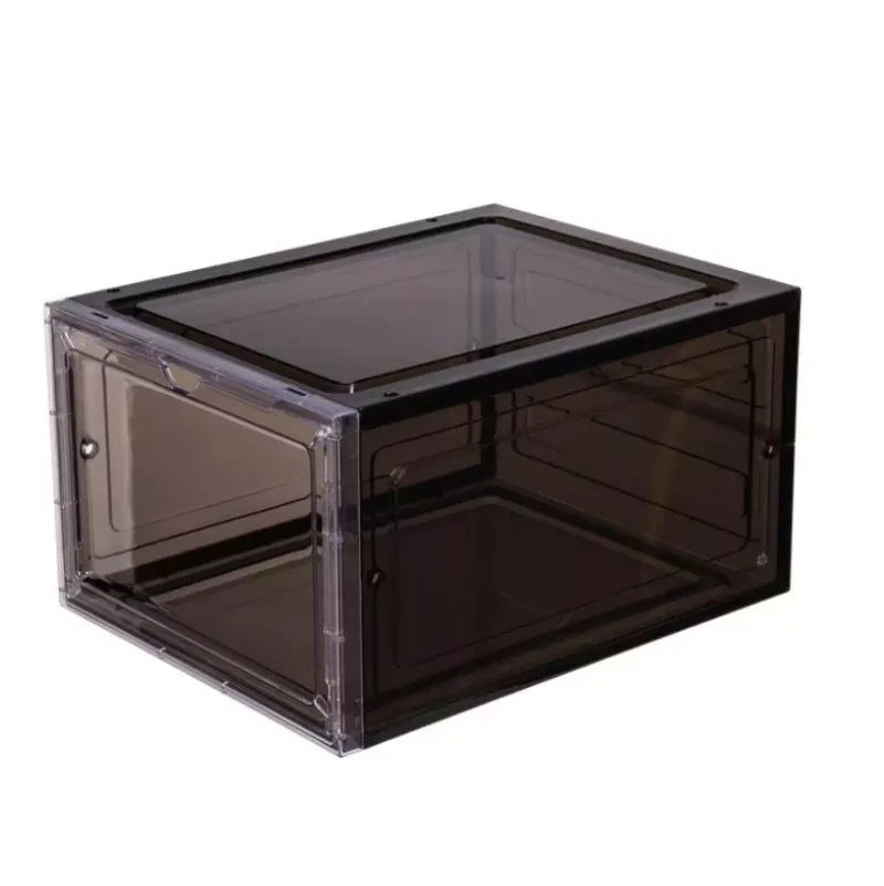 Individual shoebox Detachable plastic transparent black and white storage box