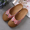 Indoor Cotton Flax Home Slippers Non-Slip Casual Man Women Sandals Made By Rattan