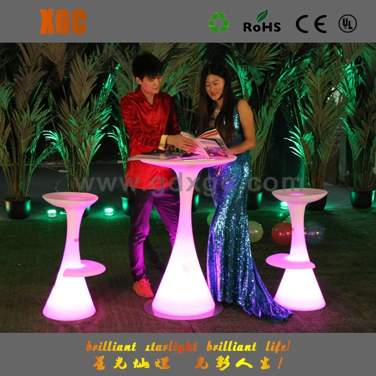 Indoor Glowing LED Nightclub Bar Table/light up cocktail table