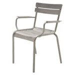 Industrial & vintage grey black Iron metal Dining Chair with arm rest
