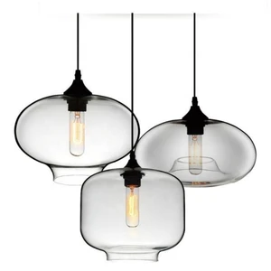 industrial style glass ceiling lamp/glass shade brass hanging pendant light