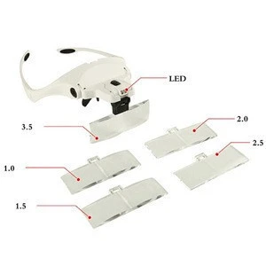 Interchangeable Head Eye Magnifying Glasses With Lamp PMU accessories