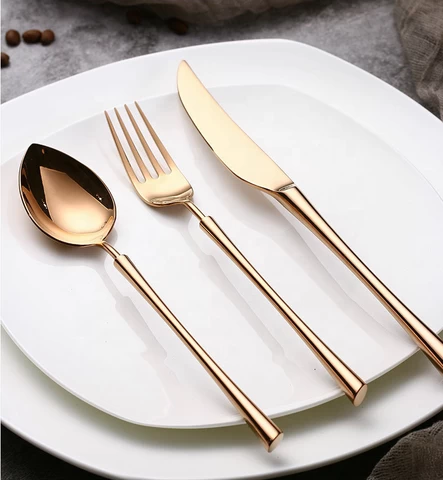 thumbnail image 2 of 18-Piece Wooden Handle Stainless Steel Flatware Set - Cutlery Set With Forks, Knives, Spoons 2 of 4