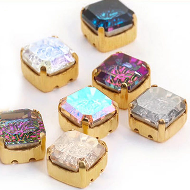 jewelry garment accessories abnormity embossed glass handmade sew on rhinestones crystal