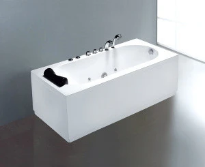 K-8879A With White Pillow Rectangle 2 Skirt Bathtub Hot Water Spa Massage Bathtubs