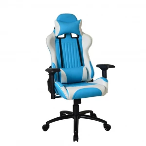 KAILI Office Gamer Chair Adjustable Swivel Computer Desk Chair Ergonomic High Back Reclining Chair Sky Blue