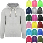 Kids Boys Girls Unisex Warm Fleece Knit Hoodie Zip Up Hoody Sweatshirt Age 7-13 Years