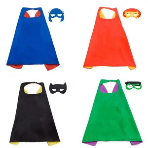 kids costume 70*70cm Double layer superhero capes and masks
