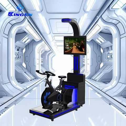 Kingkn 9D Vr Exercise Spinning Arcade Riding Bicycle Kids VR Game Machine Most Popular VR Games Virtual Reality