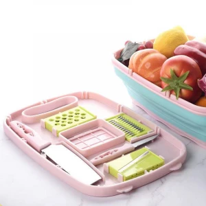 Kitchen artifact more convenient 9-in-1 multifunctional cutting board grater in plastic