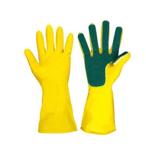 Kitchen Cleaning Gloves Sponge Fingers Latex-made Household Reusable Fingers Gloves Kitchen Dishwashing Tools