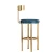 kitchen modern luxury design stainless steel legs white PU seat high bar chair