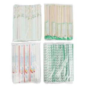 korean chopstick print customised with logo disposable long bamboo noodle chopsticks