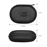 KZ Case Earphone Black Square Type PU Case Earphone Case Bag Portable Absorption Storage Package