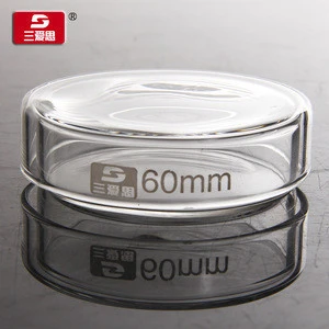 Laboratory Glassware Borosilicate 3.3 Glass 60-200mm Heavy Wall Petri Dish culture dish