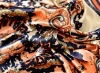 lady 90*90cm Cashew Wholesale  large printed square printed satin silk scarf shawl with logo