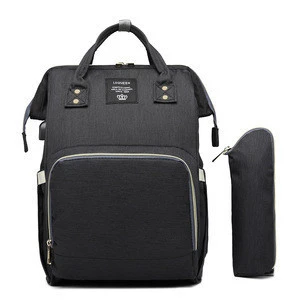 Large Capacity Baby Diaper Bag Backpack, Cheap lequeen USB Baby Diaper Bag, Anti-theft Diaper Backpack