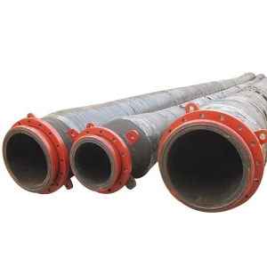 Large diameter floating and submarine rubber hose for port deep channel dredging processing