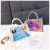 Import Laser color cross shoulder bag wholesale lady transparent handbags and purses from China
