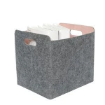 latest durable  hondcraft woven  felt storage basket dirty clothes  basket